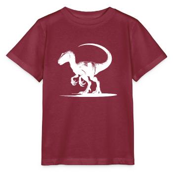 Dangereux dinosaure Dino Velociraptor - T-shirt bio MINI CREATOR Stanley/Stella Enfant - bordeaux - Devant - Kain (125cm)