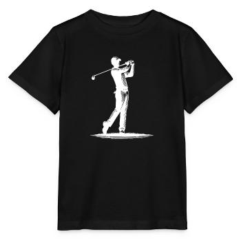 Golf player on the golf course Sports Golf game - Stanley/Stella MINI CREATOR Kids’ T-Shirt - black - Front - Mikhail (115cm)