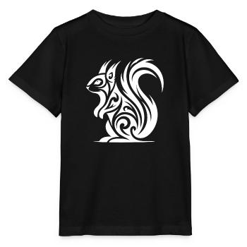 Süsses Eichhörnchen in Tattoo Style - Stanley/Stella Kinder T-Shirt MINI CREATOR  - Schwarz - Vorne - Mikhail (115cm)