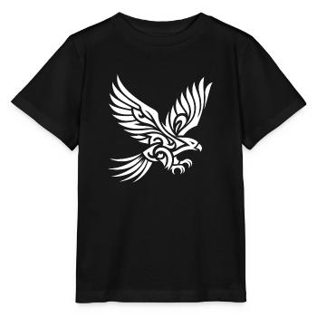 Élégant bel aigle sur d’énormes ailes - T-shirt bio MINI CREATOR Stanley/Stella Enfant - noir - Devant - Mikhail (115cm)