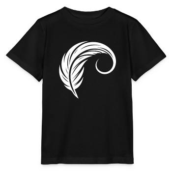 Elegante Geschwungene Tattoo Tinten Feder - Stanley/Stella Kinder T-Shirt MINI CREATOR  - Schwarz - Vorne - Mikhail (115cm)
