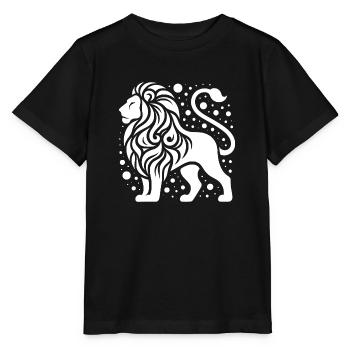 Elegant lion with wild mane - Stanley/Stella MINI CREATOR Kids’ T-Shirt - black - Front - Mikhail (115cm)