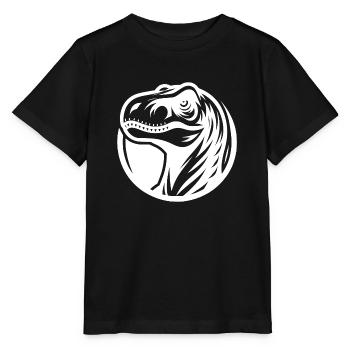 Grinsender Raptor Logo Style - Stanley/Stella Kinder T-Shirt MINI CREATOR  - Schwarz - Vorne - Mikhail (115cm)