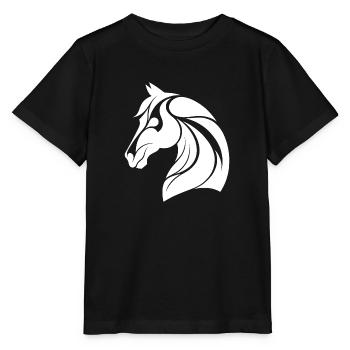 Eleganter Pferdekopf - Stanley/Stella Kinder T-Shirt MINI CREATOR  - Schwarz - Vorne - Mikhail (115cm)