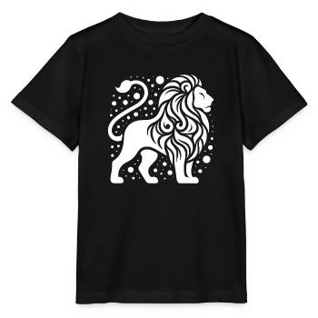 Proud lion with wild mane - Stanley/Stella MINI CREATOR Kids’ T-Shirt - black - Front - Mikhail (115cm)