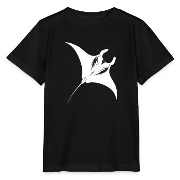 Eleganter riesiger Mantarochen im Unterwasser Flug - Stanley/Stella Kinder T-Shirt MINI CREATOR  - Schwarz - Vorne - Mikhail (115cm)