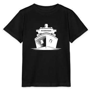 Maquette de bateau constructeur de bateaux cargo - T-shirt bio MINI CREATOR Stanley/Stella Enfant - noir - Devant - Mikhail (115cm)