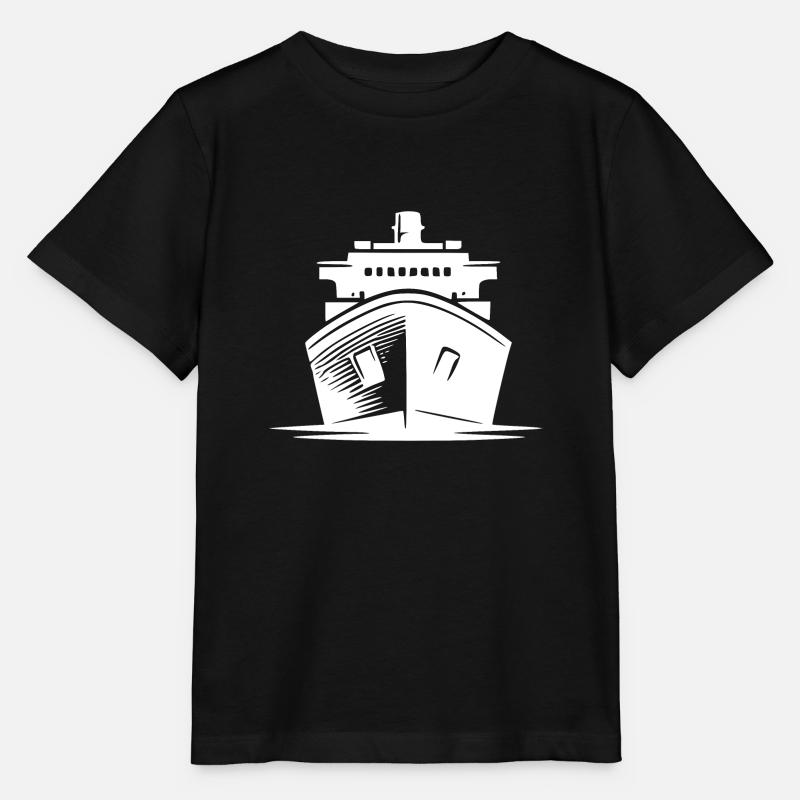 Maquette de bateau constructeur de bateaux cargo - T-shirt bio MINI CREATOR Stanley/Stella Enfant - noir