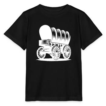Chariot couvert pour chevaux - T-shirt bio MINI CREATOR Stanley/Stella Enfant - noir - Devant - Mikhail (115cm)