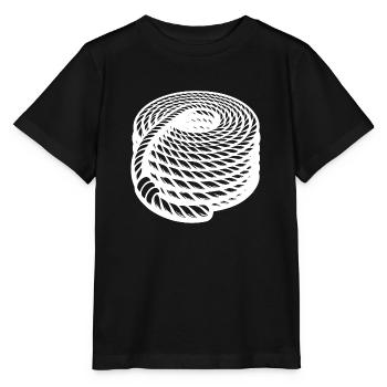 Corde tressée Conception de corde maritime enroulée - T-shirt bio MINI CREATOR Stanley/Stella Enfant - noir - Devant - Mikhail (115cm)
