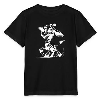 Dessin d’un petit bébé girafe mignon - T-shirt bio MINI CREATOR Stanley/Stella Enfant - noir - Devant - Mikhail (115cm)