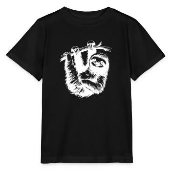 Traîner avec le dessin au crayon de la paresse de yoga - T-shirt bio MINI CREATOR Stanley/Stella Enfant - noir - Devant - Mikhail (115cm)