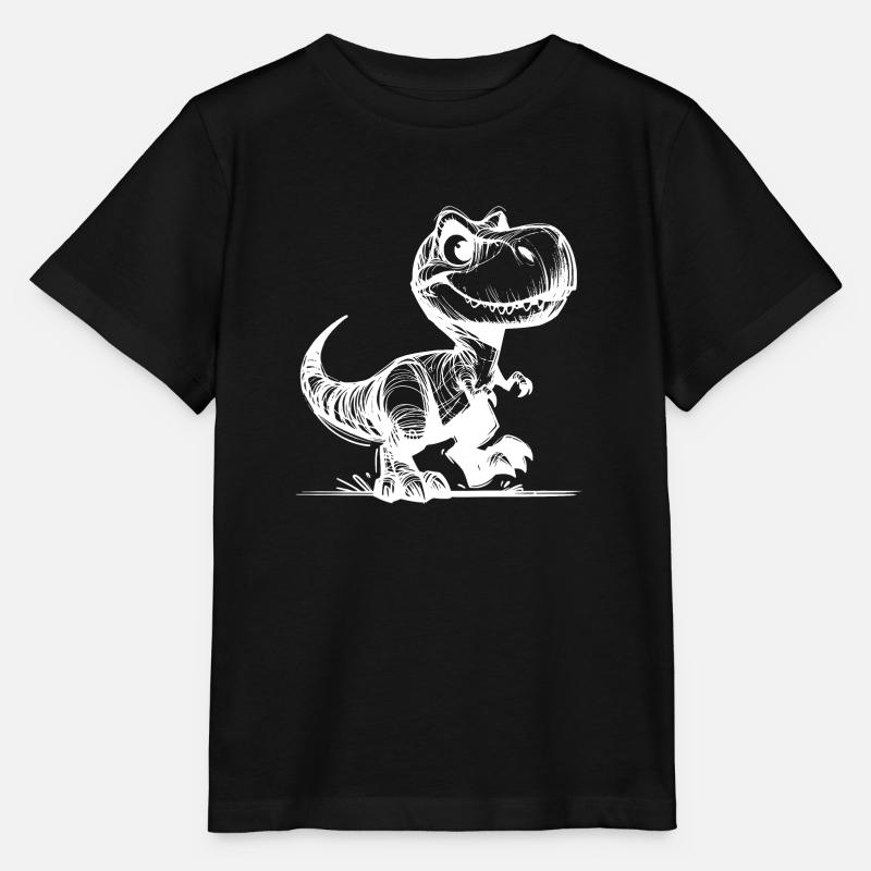 Petit T-Rex mignon Dino - T-shirt bio MINI CREATOR Stanley/Stella Enfant - noir