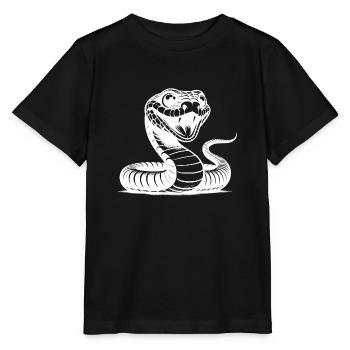 Giftig lächelnde Schlangen Tattoo Skizze - Stanley/Stella Kinder T-Shirt MINI CREATOR  - Schwarz - Vorne - Mikhail (115cm)