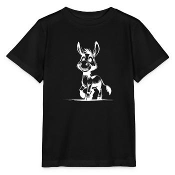 Croquis pour enfants Dessin au crayon de l’âne - T-shirt bio MINI CREATOR Stanley/Stella Enfant - noir - Devant - Mikhail (115cm)
