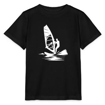 Technique de surf avec la puissance du vent, du vent et de la brise marine - T-shirt bio MINI CREATOR Stanley/Stella Enfant - noir - Devant - Mikhail (115cm)