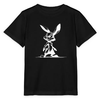 Häschen mit großen Augen und Ohren - Stanley/Stella Kinder T-Shirt MINI CREATOR  - Schwarz - Vorne - Mikhail (115cm)