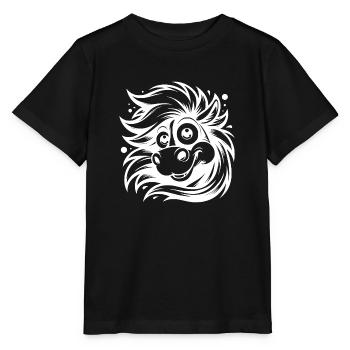 Lustiges Pferd mit großen Augen - Stanley/Stella Kinder T-Shirt MINI CREATOR  - Schwarz - Vorne - Mikhail (115cm)