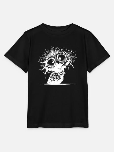 Lustiger schräger verrückter Vogel - Stanley/Stella Kinder T-Shirt MINI CREATOR  - Schwarz