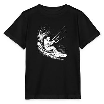 Kite Surfer Splash Water Splash without Kite - Stanley/Stella MINI CREATOR Kids’ T-Shirt - black - Front - Mikhail (115cm)