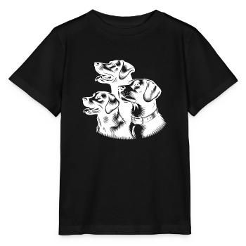Kleines Hunde Rudel als Porträt - Stanley/Stella Kinder T-Shirt MINI CREATOR  - Schwarz - Vorne - Mikhail (115cm)