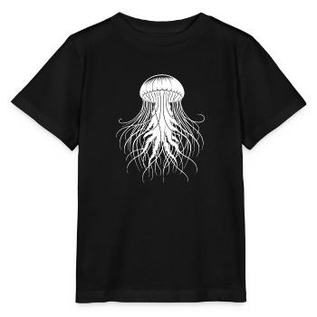 Große giftige Rippenquallen schwebende Medusa - Stanley/Stella Kinder T-Shirt MINI CREATOR  - Schwarz - Vorne - Mikhail (115cm)