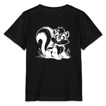 Baby Skunk Kids Pencil Drawing Sketch - Stanley/Stella MINI CREATOR Kids’ T-Shirt - black - Front - Mikhail (115cm)
