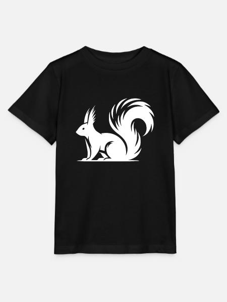 Putzige süsses Eichhörnchen Zeichnung - Stanley/Stella Kinder T-Shirt MINI CREATOR - Schwarz