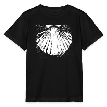 Chemin - Pétoncle - Pèlerinage - Santiago - T-shirt bio MINI CREATOR Stanley/Stella Enfant - noir - Devant - Mikhail (115cm)