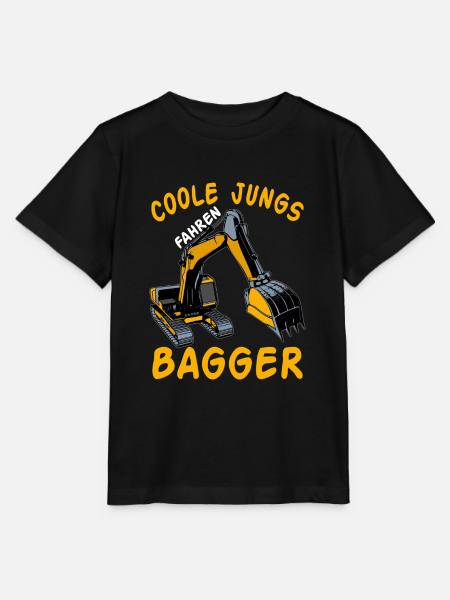Kinder Bagger Baggerfahrer Baggerführer Baustelle - Stanley/Stella Kinder T-Shirt MINI CREATOR  - Schwarz