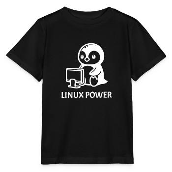 Linux-Leistung - Stanley/Stella Kinder T-Shirt MINI CREATOR  - Schwarz - Vorne - Mikhail (115cm)