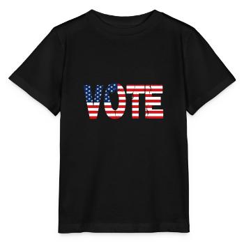 VOTE (American Flag) - Stanley/Stella MINI CREATOR Kids’ T-Shirt - black - Front - Mikhail (115cm)