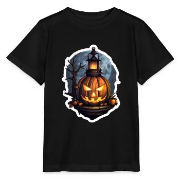 Lanterne citrouille d’Halloween 3 - T-shirt bio MINI CREATOR Stanley/Stella Enfant - noir - Devant - Mikhail (115cm)