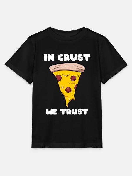 In Crust We Trust Pizza -Lieferant - Stanley/Stella Kinder T-Shirt MINI CREATOR - Schwarz
