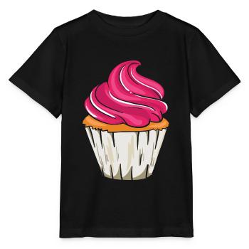 Gâteau d'anniversaire muffin petit gâteau - T-shirt bio MINI CREATOR Stanley/Stella Enfant - noir - Devant - Mikhail (115cm)