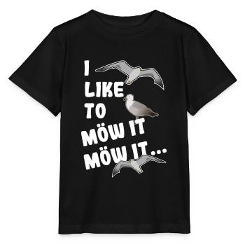 I like to möw it - Möwe - Stanley/Stella Kinder T-Shirt MINI CREATOR  - Schwarz - Vorne - Mikhail (115cm)