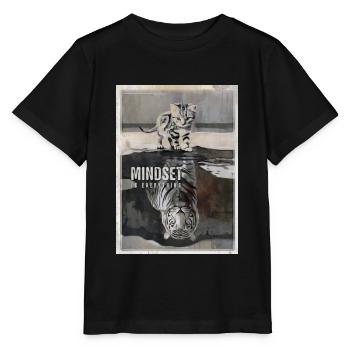 Mindset is Everything Tiger - T-shirt bio MINI CREATOR Stanley/Stella Enfant - noir - Devant - Mikhail (115cm)