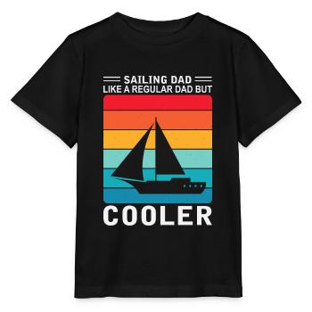Mens Sailing Dad Sailboat Sailor Funny Father Day - Stanley/Stella MINI CREATOR Kids’ T-Shirt - black - Front - Mikhail (115cm)