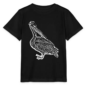 Pélicans Oiseaux Oiseaux Pelecanus - T-shirt bio MINI CREATOR Stanley/Stella Enfant - noir - Devant - Mikhail (115cm)