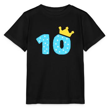 10 Krone 10. Geburtstag 10 Jahre - Stanley/Stella Kinder T-Shirt MINI CREATOR  - Schwarz - Vorne - Mikhail (115cm)