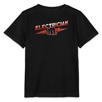 Lustiger Elektrischer Arbeiter-schädel - Stanley/Stella Kinder T-Shirt MINI CREATOR  - Schwarz - Vorne - Mikhail (115cm)