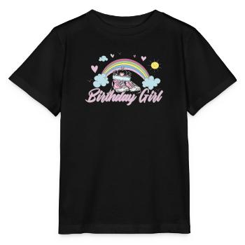 Kindergeburtstag Mädchen Kindergeburtstag Unicorn - Stanley/Stella Kinder T-Shirt MINI CREATOR  - Schwarz - Vorne - Mikhail (115cm)