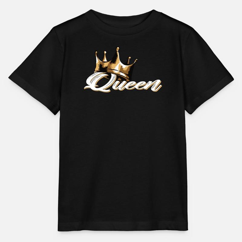 Super couronne de reine de camping - T-shirt bio MINI CREATOR Stanley/Stella Enfant - noir