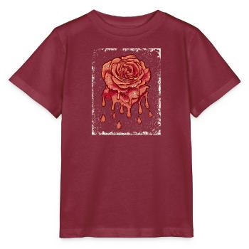 Le graphique rouge japonais rétro rose - T-shirt bio MINI CREATOR Stanley/Stella Enfant - bordeaux - Devant - Kain (125cm)