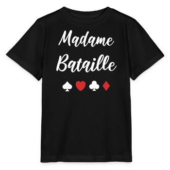Bataille - T-shirt bio MINI CREATOR Stanley/Stella Enfant - noir - Devant - Mikhail (115cm)