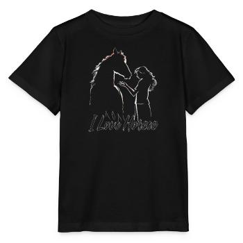 Girl In A Mission Horse Girl - Stanley/Stella MINI CREATOR Kids’ T-Shirt - black - Front - Mikhail (115cm)
