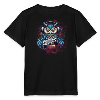 Verbessern Sie Ihren Stil Mit Unserer Gaming-eule - Stanley/Stella Kinder T-Shirt MINI CREATOR  - Schwarz - Vorne - Mikhail (115cm)