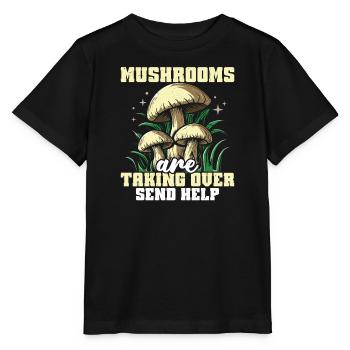 Orte Zur Pilzsuche, Die Pilze Erobern - Stanley/Stella Kinder T-Shirt MINI CREATOR  - Schwarz - Vorne - Mikhail (115cm)
