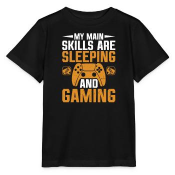 Play Controller -Spielfähigkeiten Schlafen - Stanley/Stella Kinder T-Shirt MINI CREATOR  - Schwarz - Vorne - Mikhail (115cm)