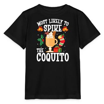 Merry Christmas, Most Likely To Spike The - Stanley/Stella MINI CREATOR Kids’ T-Shirt - black - Front - Mikhail (115cm)
